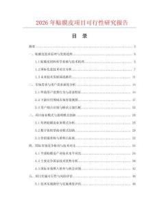 2026年貼膜皮項目可行性研究報告