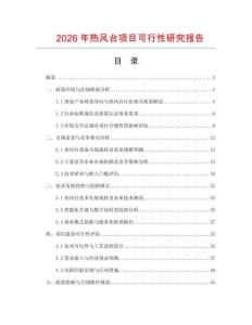 2026年熱風臺項目可行性研究報告