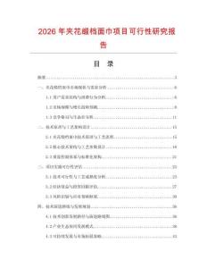 2026年夾花緞檔面巾項目可行性研究報告