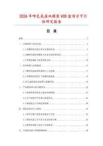 2026年啡色底座雙碟裝VCD盒項目可行性研究報告