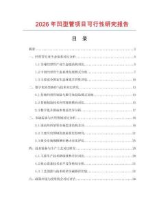 2026年凹型管项目可行性研究报告