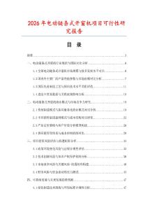 2026年電動鏈條式開窗機項目可行性研究報告