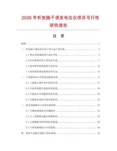 2026年聽覺腦干誘發(fā)電位儀項(xiàng)目可行性研究報(bào)告