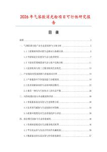 2026年氣溶膠消光粉項目可行性研究報告