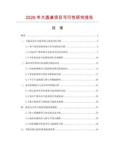 2026年大圓桌項目可行性研究報告