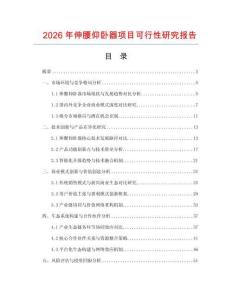 2026年伸腰仰臥器項(xiàng)目可行性研究報(bào)告