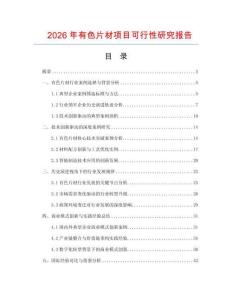 2026年有色片材項目可行性研究報告