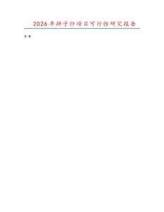 2026年辨子紗項目可行性研究報告