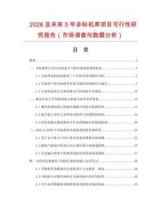 2026及未來5年非標機庫項目可行性研究報告（市場調查與數據分析）