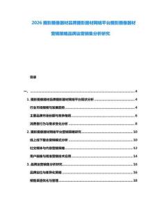 2026攝影攝像器材品牌攝影器材網(wǎng)絡平臺攝影攝像器材營銷策略品牌運營銷售分析研究