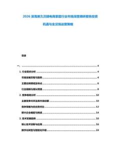 2026深淘灘久沉鍋電商家庭行業(yè)市場(chǎng)深度調(diào)研報(bào)告投資機(jī)遇與全漢場(chǎng)運(yùn)營(yíng)策略