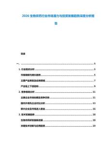 2026生物農藥行業(yè)市場潛力與投資發(fā)展趨勢深度分析報告