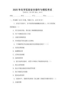 2025年化學(xué)實驗安全操作與模擬考試