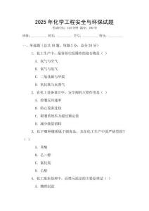 2025年化學(xué)工程安全與環(huán)保試題