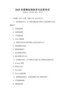2025年图像处理技术与应用考试