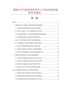 2026年中國黃銅外絲擴口式接頭數(shù)據(jù)監(jiān)測研究報告
