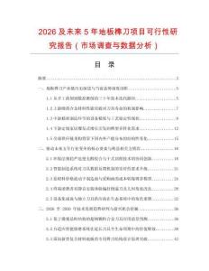 2026及未來5年地板榫刀項目可行性研究報告（市場調查與數據分析）