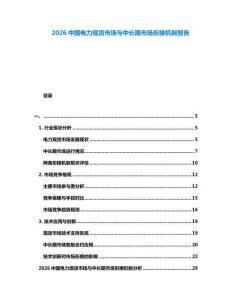 2026中國電力現(xiàn)貨市場與中長期市場銜接機制報告