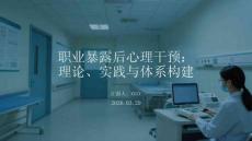 職業暴露后心理干預：理論、實踐與體系構建