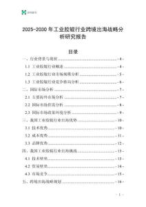 2025-2030年工業膠輥行業跨境出海戰略分析研究報告