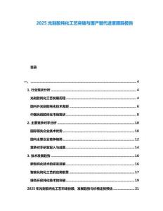 2025光刻膠純化工藝突破與國產替代進度跟蹤報告