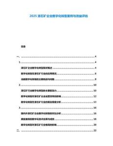 2025滑石礦企業數字化轉型案例與效益評估