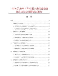 2026及未來5年中國六角帶墊自鉆自攻釘行業發展研究報告