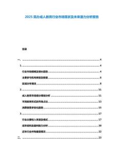 2025民辦成人教育行業(yè)市場現(xiàn)狀及未來潛力分析報告