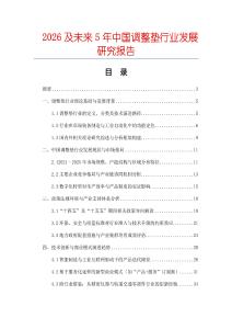 2026及未來5年中國調整墊行業發展研究報告