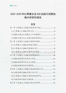 2025-2030年紅果醬企業ESG實踐與創新戰略分析研究報告