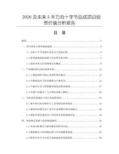 2026及未来5年万向十字节总成项目投资价值分析报告