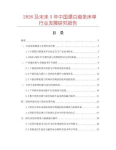 2026及未來5年中國漂白緞條床單行業發展研究報告