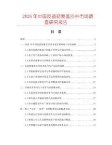 2026年中國(guó)反盜竊復(fù)蓋沙井市場(chǎng)調(diào)查研究報(bào)告