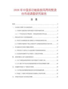 2026年中國多功能吸鼓風兩用熨燙臺市場調查研究報告