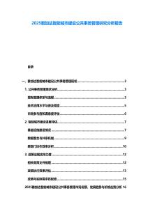 2025雅加達智能城市建設(shè)公共事務(wù)管理研究分析報告