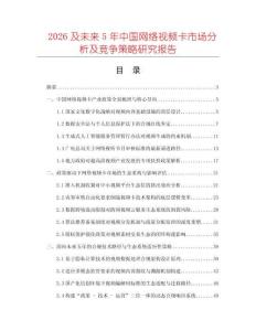 2026及未来5年中国网络视频卡市场分析及竞争策略研究报告