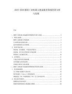 2025-2030德國(guó)工業(yè)機(jī)器人集成服務(wù)領(lǐng)域供需分析與發(fā)展