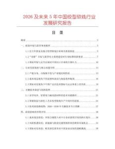 2026及未來5年中國絞型軟線行業發展研究報告