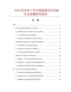 2026及未來5年中國海綿實芯輪胎行業發展研究報告