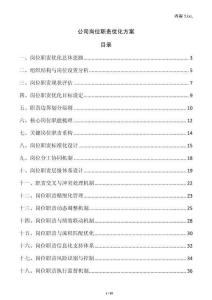 公司崗位職責(zé)優(yōu)化方案