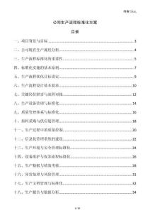 公司生產(chǎn)流程標(biāo)準(zhǔn)化方案