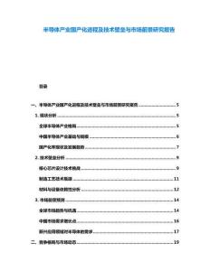 半導體產業國產化進程及技術壁壘與市場前景研究報告