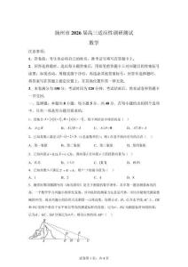 江蘇揚州市2026屆高三下學期適應性調研測試數學試卷【可打?。鸢冈斀狻?><span id=