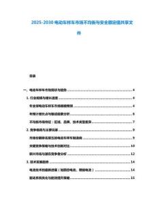 2025-2030电动车样车市场不均衡与安全额定值共享文件