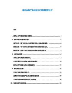绿色金融产品创新与市场接受度分析