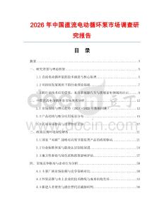 2026年中國(guó)直流電動(dòng)循環(huán)泵市場(chǎng)調(diào)查研究報(bào)告
