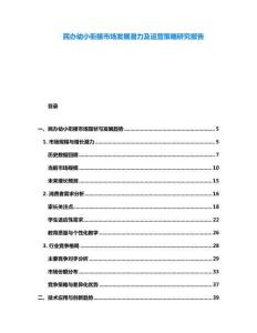 民辦幼小銜接市場發(fā)展?jié)摿斑\(yùn)營策略研究報(bào)告