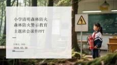 小學清明森林防火警示教育主題班會課件 PPT