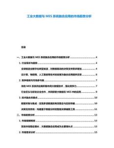 工業(yè)大數據與MES系統(tǒng)融合應用的市場前景分析
