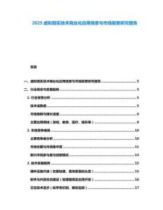 2025虛擬現實技術商業化應用場景與市場前景研究報告